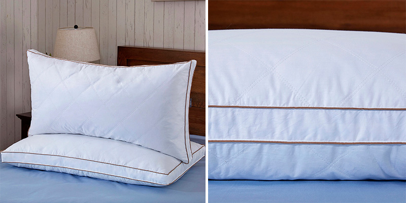 Review of puredown Downproof King Set of 2 Natural Goose Down Feather Pillows