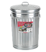 Behrens 1211K Garbage Can With Side Drop Handles