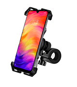 Visnfa PB04-AC Bike Phone Mount with Stainless Steel Clamp Arms