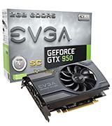 EVGA GeForce GTX 950 SC GAMING 2GB Silent Cooling Graphics Card
