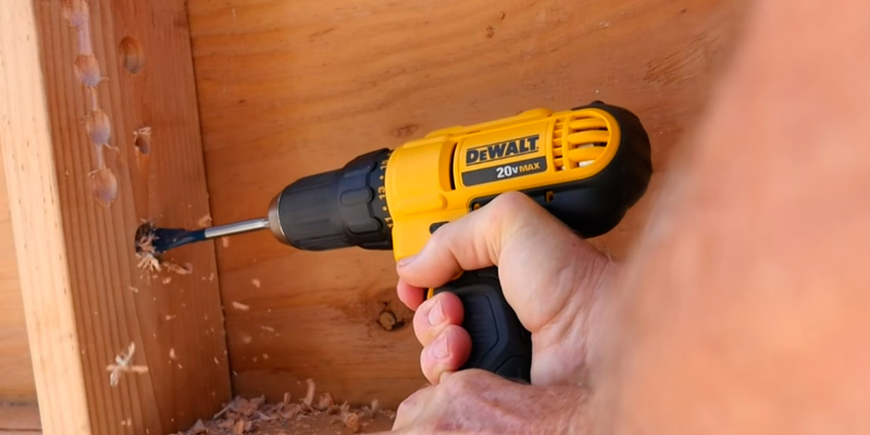 DEWALT DCD771C2 20V MAX Cordless Lithium-Ion 1/2 inch Compact Drill Driver Kit in the use - Bestadvisor