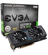 EVGA GeForce GTX 970 SC GAMING ACX 2.0, Graphics Card 4GB
