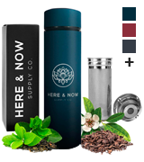 Here & Now Supply Co. 16 oz Multi-Purpose Travel Mug and Tumbler | Tea Infuser Water Bottle
