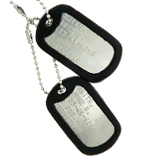 Tag-Z Stainless Steel Tags with Black Silencers Customized Military Tags
