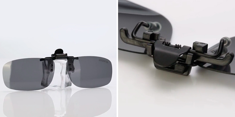 Review of CAXMAN JD7301-S Polarized Clip-on Flip Up Metal Clip Rimless Sunglasses for Prescription Glasses
