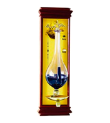 Ambient Weather WS-YG634 Antique Storm Glass Barometer with Cherry Wood Frame