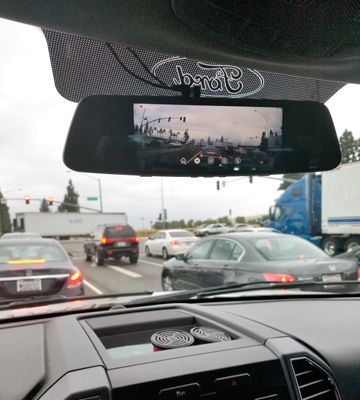Review of Pruveeo D700 Touch Screen Mirror Dash Cam (Front 1080p & Rear View)