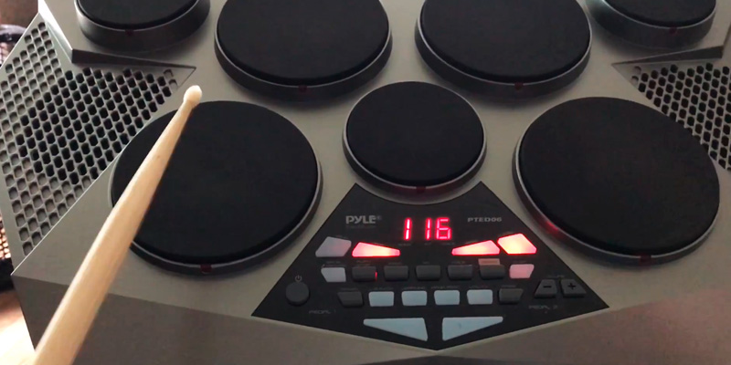 Pyle (PTED06) Electronic Drum Set in the use - Bestadvisor
