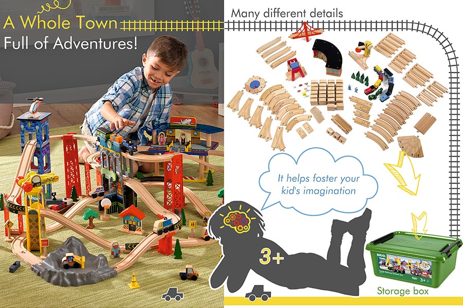 Comparison of Wooden Train Sets for Toddlers That Encourage Child's Development
