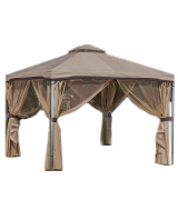 Great Deal Furniture Sonoma 10'x10' Iron Gazebo with Soft Vented Roof