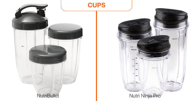 NutriBullet vs. Nutri Ninja: cups
