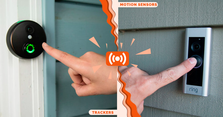 Motion sensors and trackers of the SkyBell and Ring systems