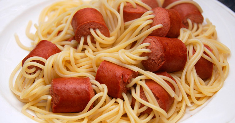 Hot Dog and Spaghetti Recipe