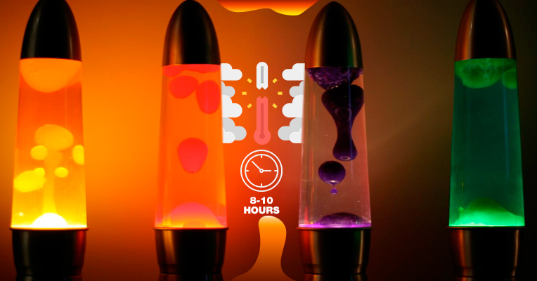 Operation time of a lava lamp