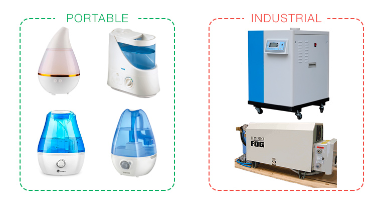 Portable and industrial humidifiers