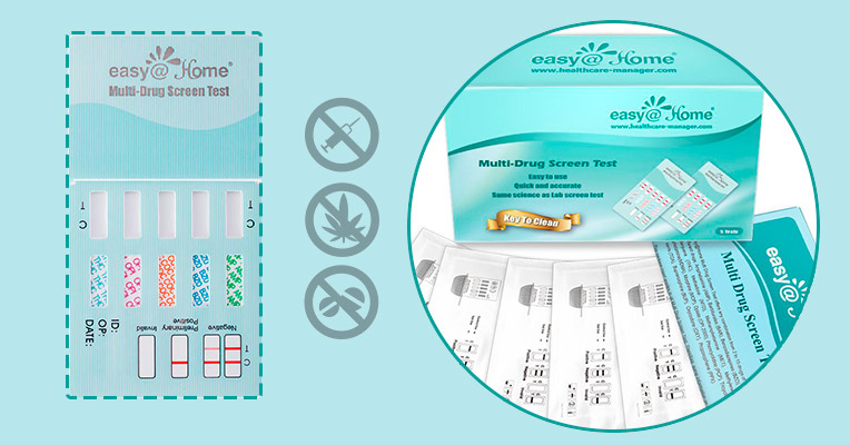 Easy@Home 5-Panel Instant Drug Test Dip