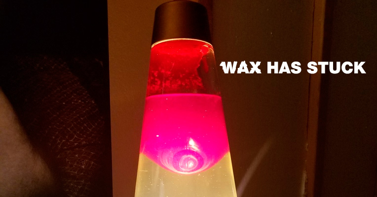 Lava lamp wax has stuck to the bottom