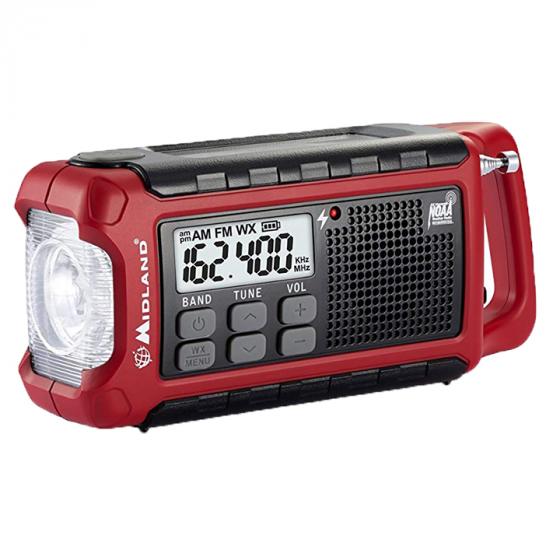 Midland ER200 Emergency AM FM Digital NOAA Weather Radio with Cree LED Flashlight and USB Charger Output