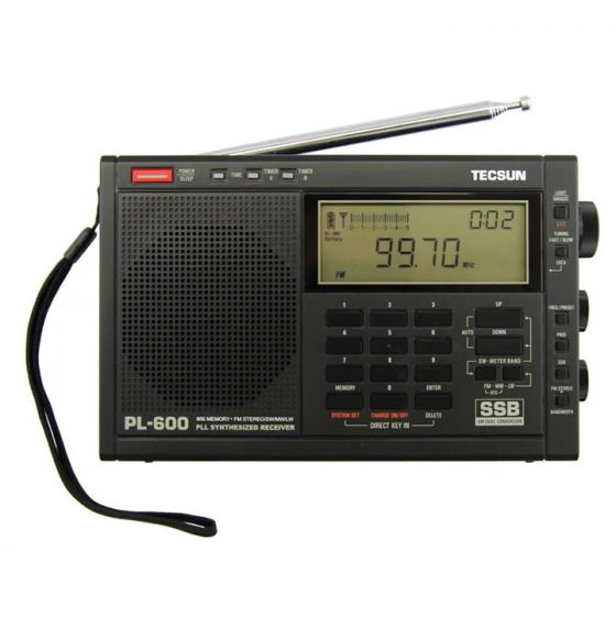 Tecsun PL-600 AM/FM/LW SSB Shortwave Radio, Black
