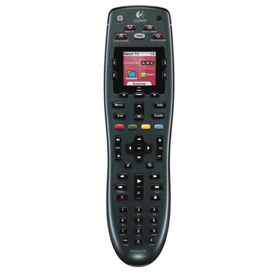 Logitech Harmony 700 (915-000162) Rechargeable Remote with Color Screen (Black)