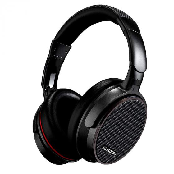 Ausdom ANC7 Active Noise Cancelling Wireless Bluetooth Headphone - Best Bass & Quiet Comfort,Black