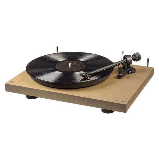 Crosley C10 (C10A-NA) Hardwood Turntable with Low Vibration Synchronous Motor, Natural