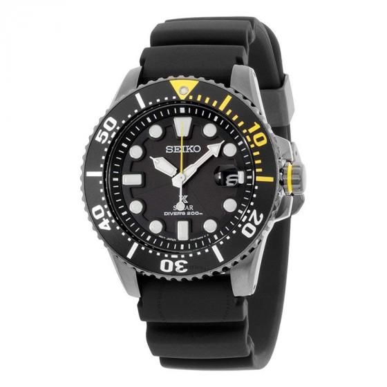 Seiko SNE441 Prospex Divers Solar Mens Black Silicone Watch