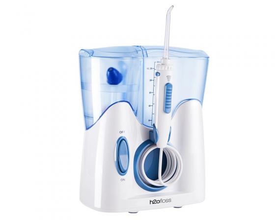 H2ofloss Water Dental Flosser HF-8 Quiet Design(50db) With 12 Multifunctional Tips Countertop Dental Oral Irrigator for Family