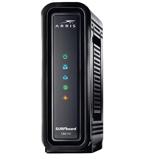 ARRIS SB6141 DOCSIS 3.0 Cable Modem- Retail Package- Black