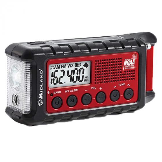 Midland ER300 Emergency Solar Hand Crank AM FM Digital NOAA Weather Radio