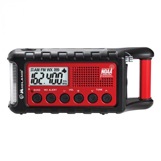 Midland ER310 Emergency Crank Weather AM/FM Radio - Multiple Power Sources