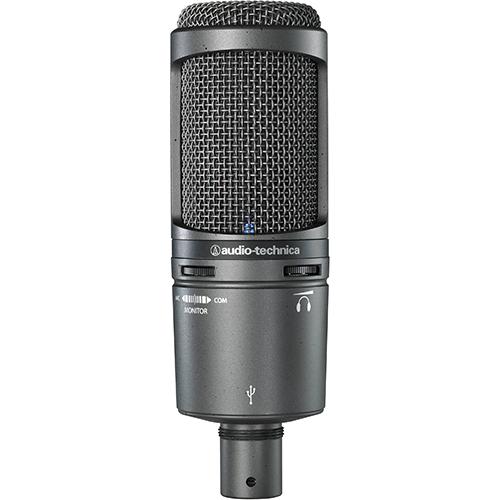 Audio-Technica AT2020USB Plus Cardioid Condenser USB Microphone, Black