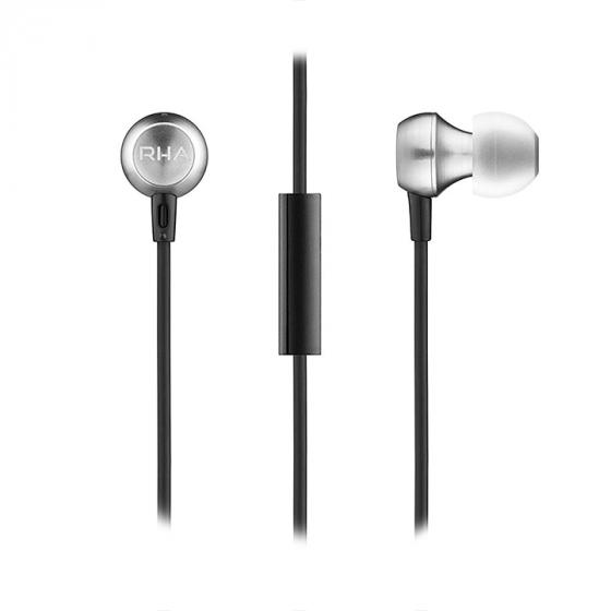 RHA MA390 Universal Earbuds: Aluminium in-Ear Headphones with Mic & Remote