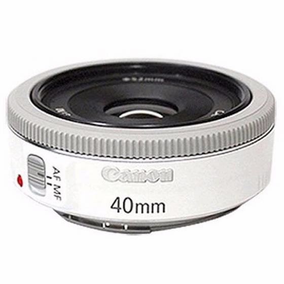 Canon EF 40mm f/2.8 STM Pancake Lens (White)