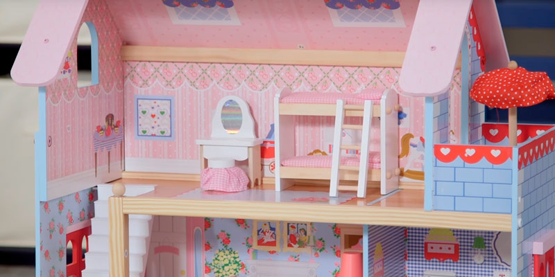 KidKraft 65054 Doll Cottage with Furniture in the use