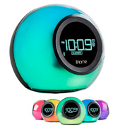 iHome iBT29BC Bluetooth Color Changing Dual Alarm Clock FM Radio
