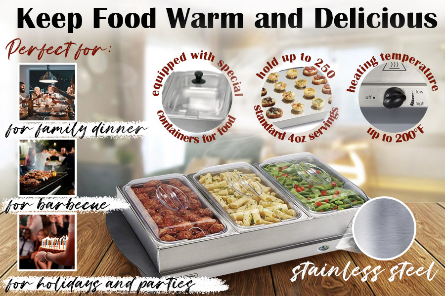 Comparison of Warming Trays to Keep Food Warm and Delicious