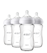 Philips AVENT (8oz 4-Pack) SCF703/47 Natural Glass Baby Bottles