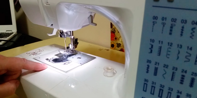 Brother CS5055PRW Project Runway Sewing Machine with Automatic Threading in the use