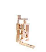 Ideal Game Amaze 'N' Marbles 60 Piece Classic Wood Set Marble Run