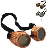 WEICHUAN Vintage Steampunk Goggles Glasses Cosplay