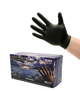 Adenna DLG675 Black Nitrile Powder Free Exam Gloves