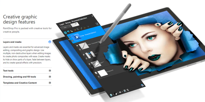 PaintShop Pro 2021 - Powerful New Photo Editor and Design Tools in the use