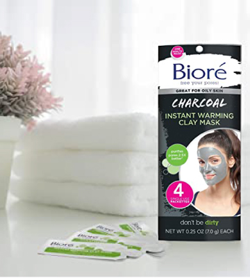 Review of Biore Charcoal Instant Warming Clay for Oily Skin Face Mask
