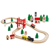Tiny Land WT0001 Wooden Train Set for Toddler