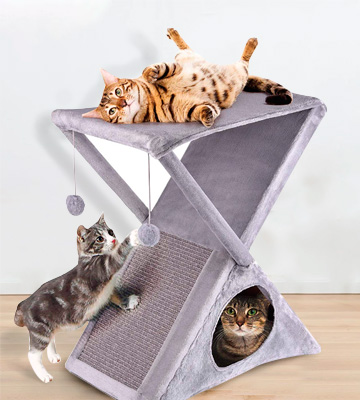 Review of Ruff 'n Ruffus Foldable Cat Tower Tree Scratching Pad