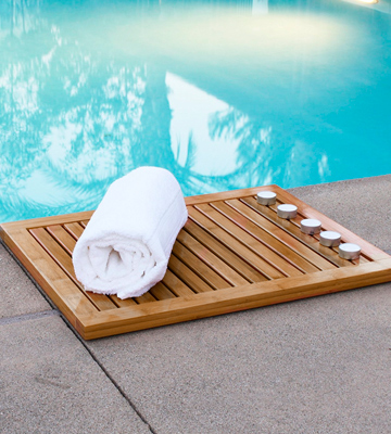 Review of EcoTrueBamboo 618028904165 Non Slip Bamboo Mat for Bathroom, Outdoor Shower, Kitchen