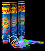 PartySticks VCMU Glow Sticks Bulk, 8 inch, 300 pcs