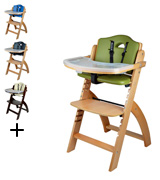 Abiie Beyond Wooden High Chair With Tray