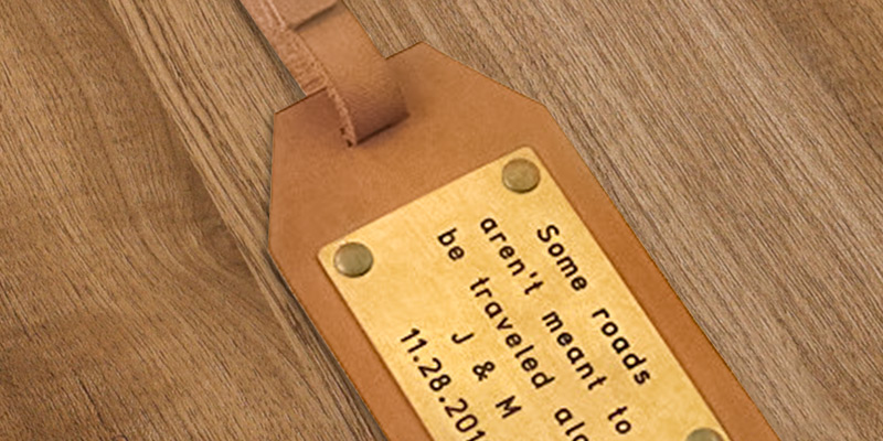 Review of weddinghanger2015 Engraved on 2 sides Personalized Leather Luggage Tag